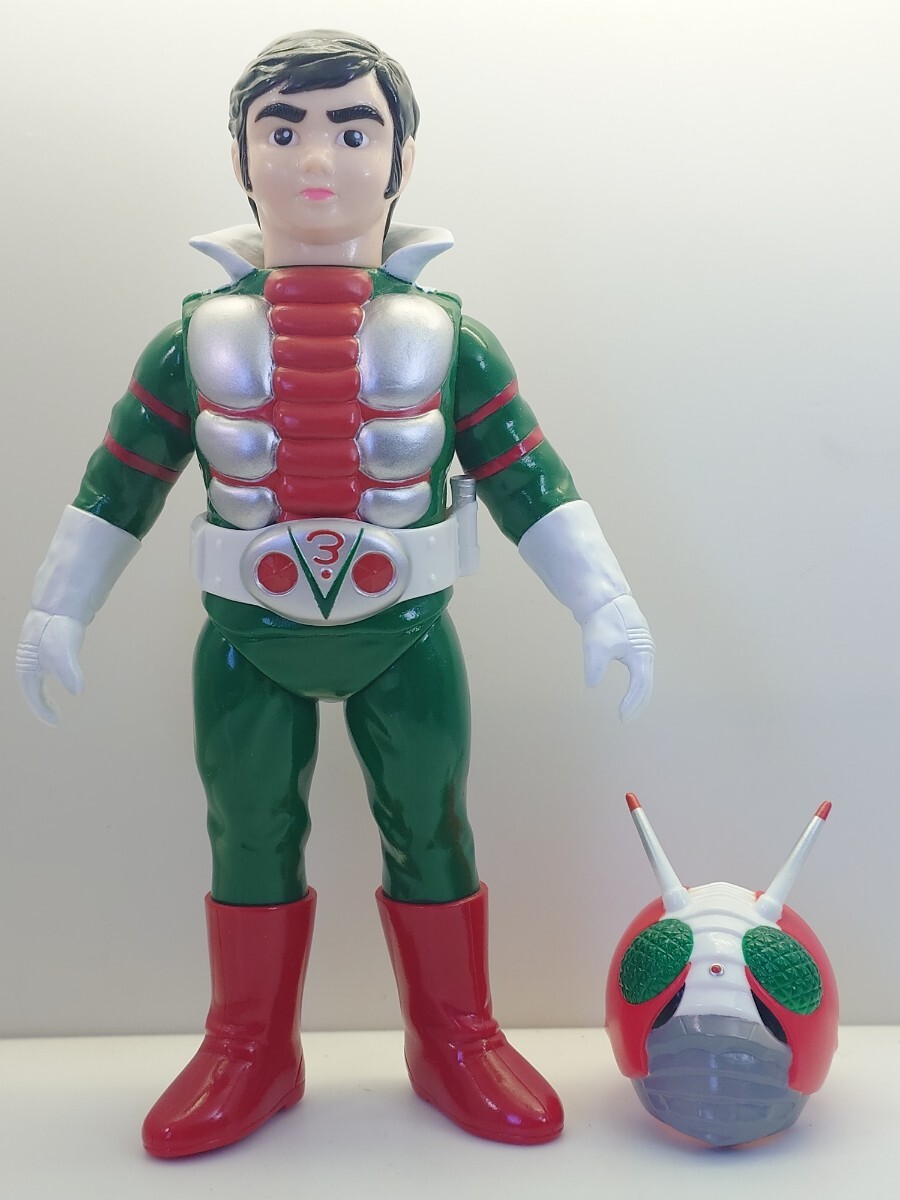 メディコム・トイ 東映レトロ ソフビコレクション 仮面ライダー V3 フィギュア AG050@64t13拍卖