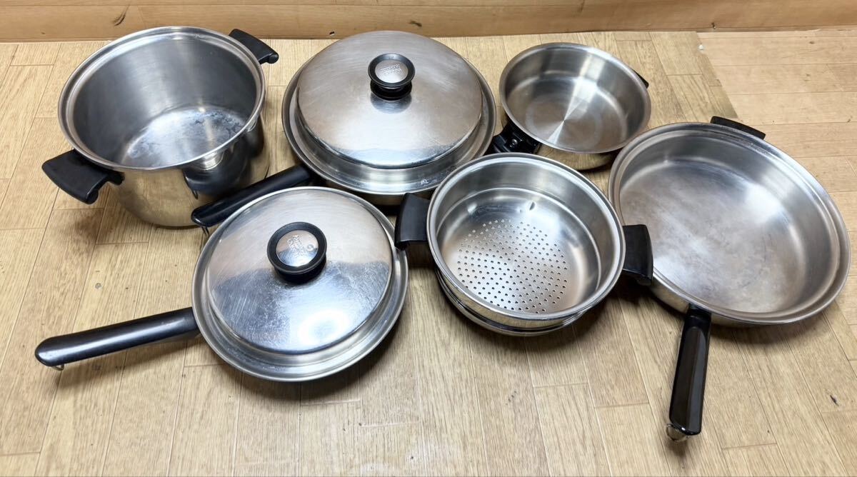 Amway Queen アムウェイ クイーン 片手鍋 両手鍋 MULTIPLY 18/8STAINLESS STEEL ステンレス 調理器具 大量 まとめて 6点 F3拍卖