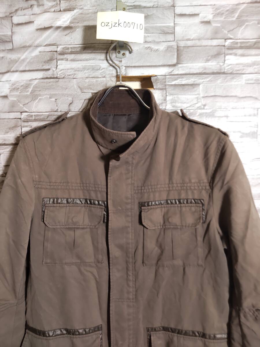 men's K121 COMME CA MEN コムサメン M-65タイプ ミリタリージャケット L カーキ 拍卖