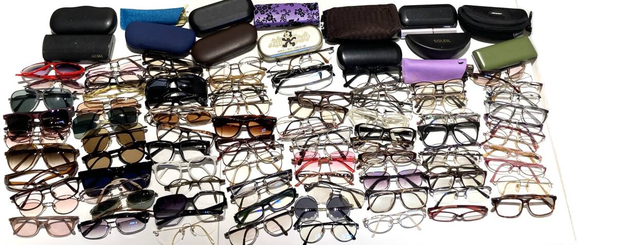③眼鏡 サングラス まとめ 大量 メンズ レディース 度無し 度あり 度数不明 サイズ様々 ブランド不明多数 ジャンク 拍卖