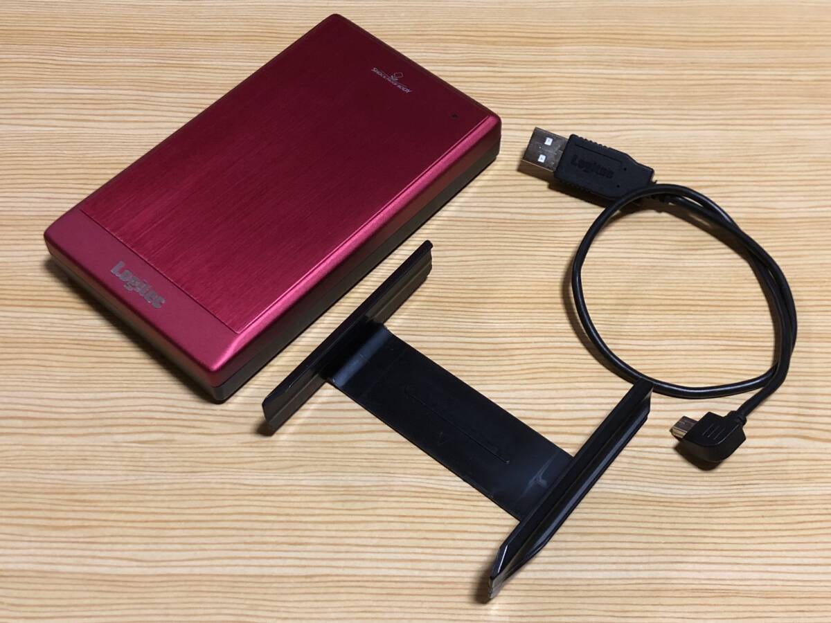使用100時間以内 Logitec ロジテック 耐衝撃 ポータブルハードディスク LHD-PBF500CBE5 2.5インチ 500GB USBケーブル一本で駆動 HDD拍卖