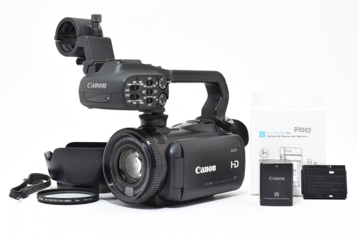 Canon キャノン XA10 ハンドルユニット付き /3007 動作OK 返金保証 保護プロテクター付き拍卖