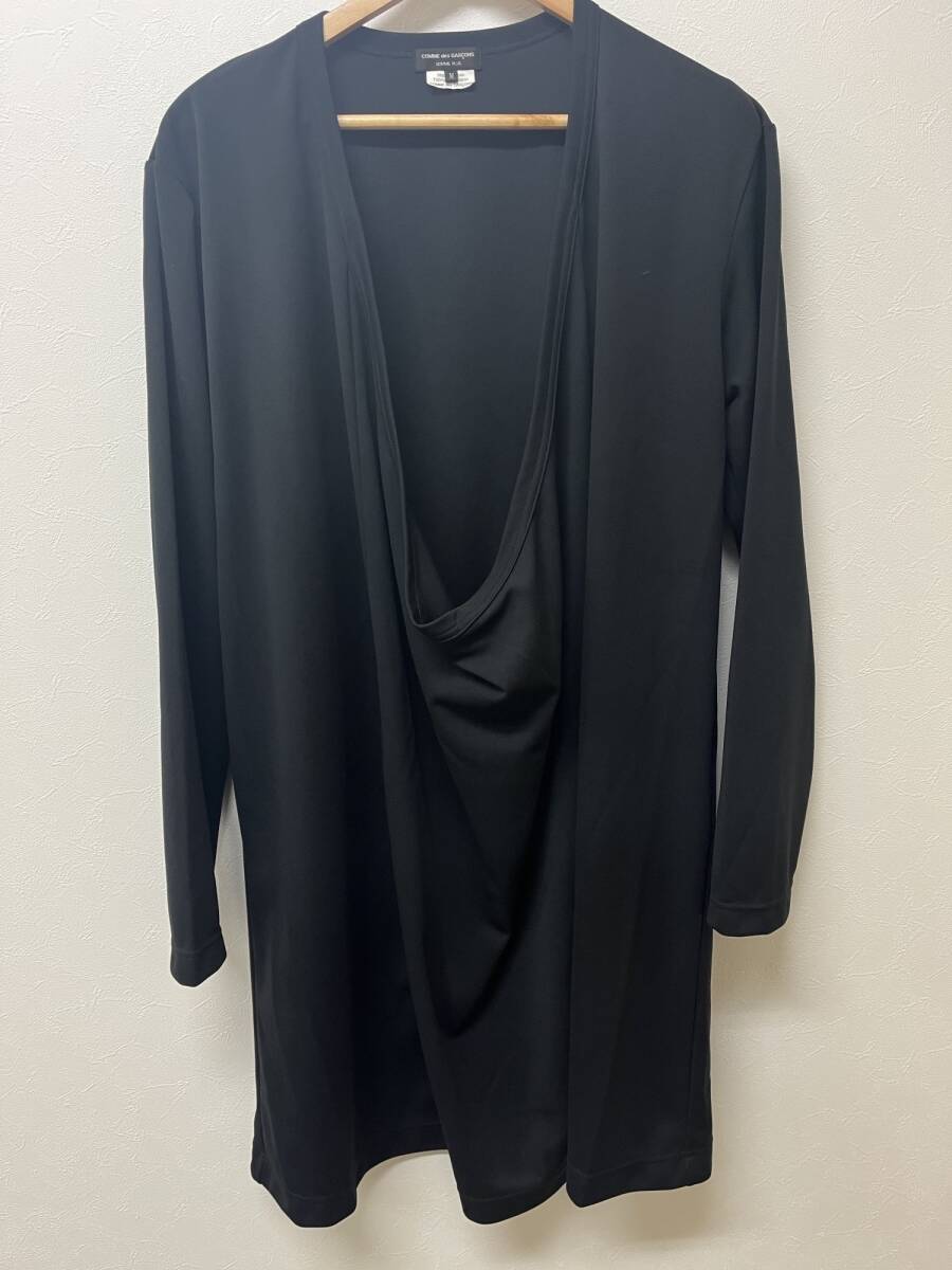 エG「34441」COMME des GARCONS HOMME PLUS コムデギャルソンオムプリュス PJ-T016 ドレープ ロング丈カットソー 長袖 Tシャツ M ブラック拍卖