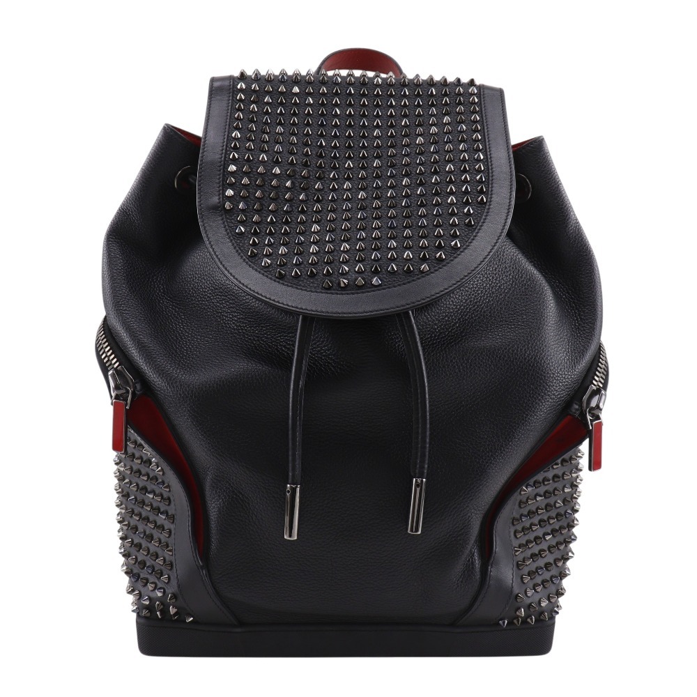 Christian Louboutin クリスチャンルブタン エクスプローラーファンク スタッズ リュック・デイパック レザー 黒 メンズ【I131826096】中古拍卖