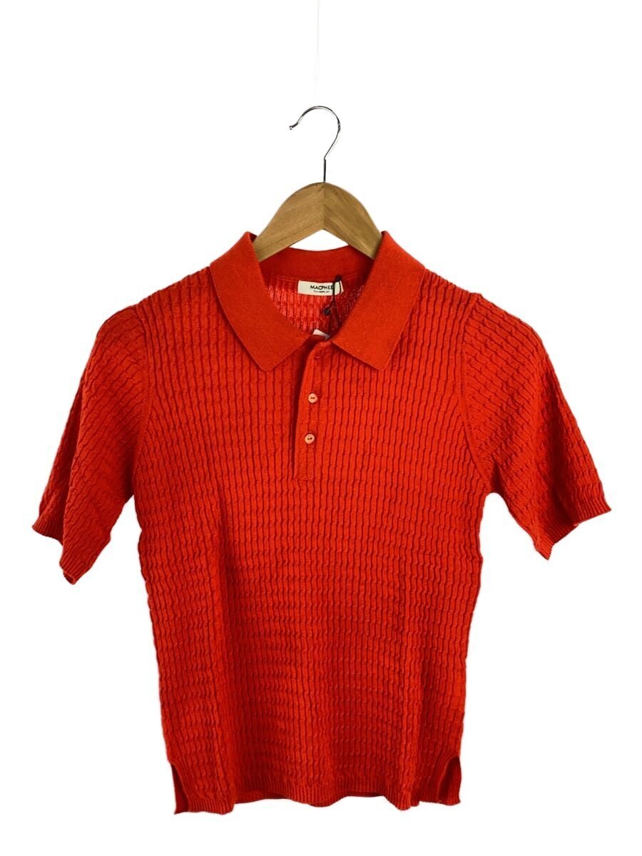 MACPHEE◆2025/コットンナイロンケーブルポロプルオーバー/S/コットン/RED/12-02-51-02701拍卖