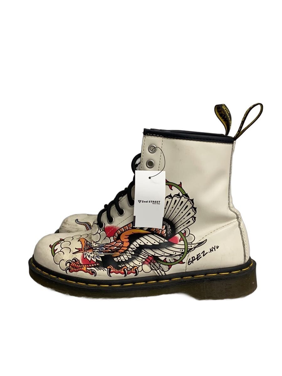 Dr.Martens◆レースアップブーツ/UK8/WHT/レザー/1460拍卖