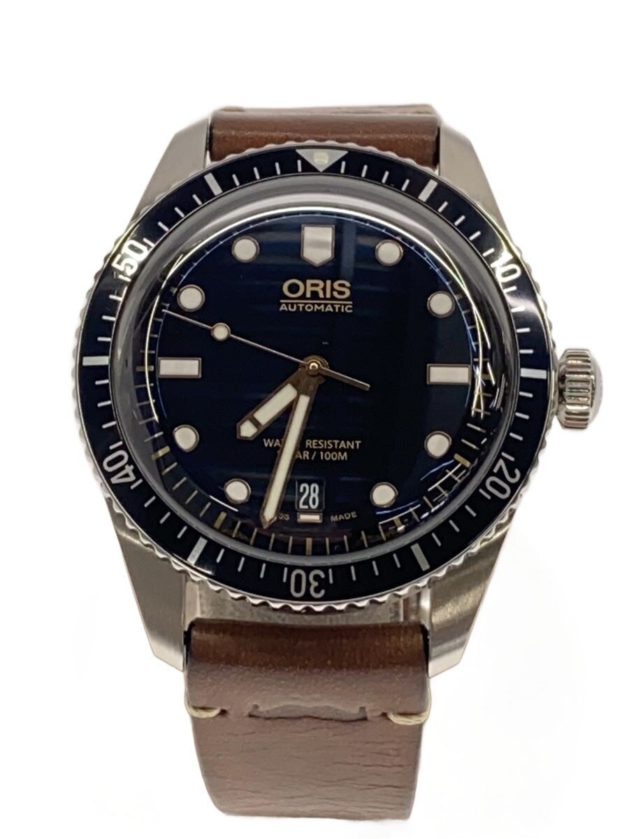 ORIS◆自動巻腕時計/レザー/BLK/BRW/SS/202603WOH済/ 20260323日差+1拍卖