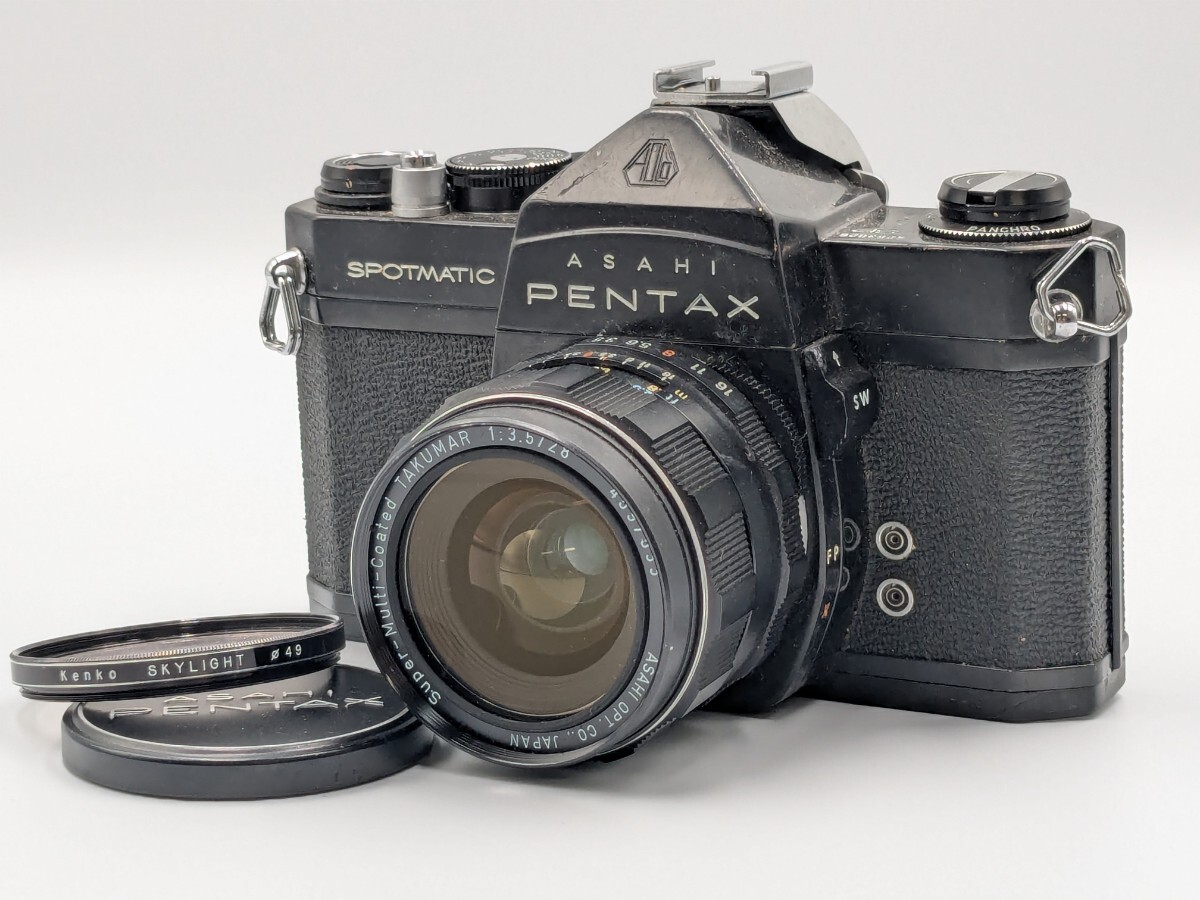 ペンタックス PENTAX SP SPOTMATIC レンズ タクマー 28mmF3.5 一眼レフカメラ フィルムカメラ※動作未確認(K0051-1-4)拍卖