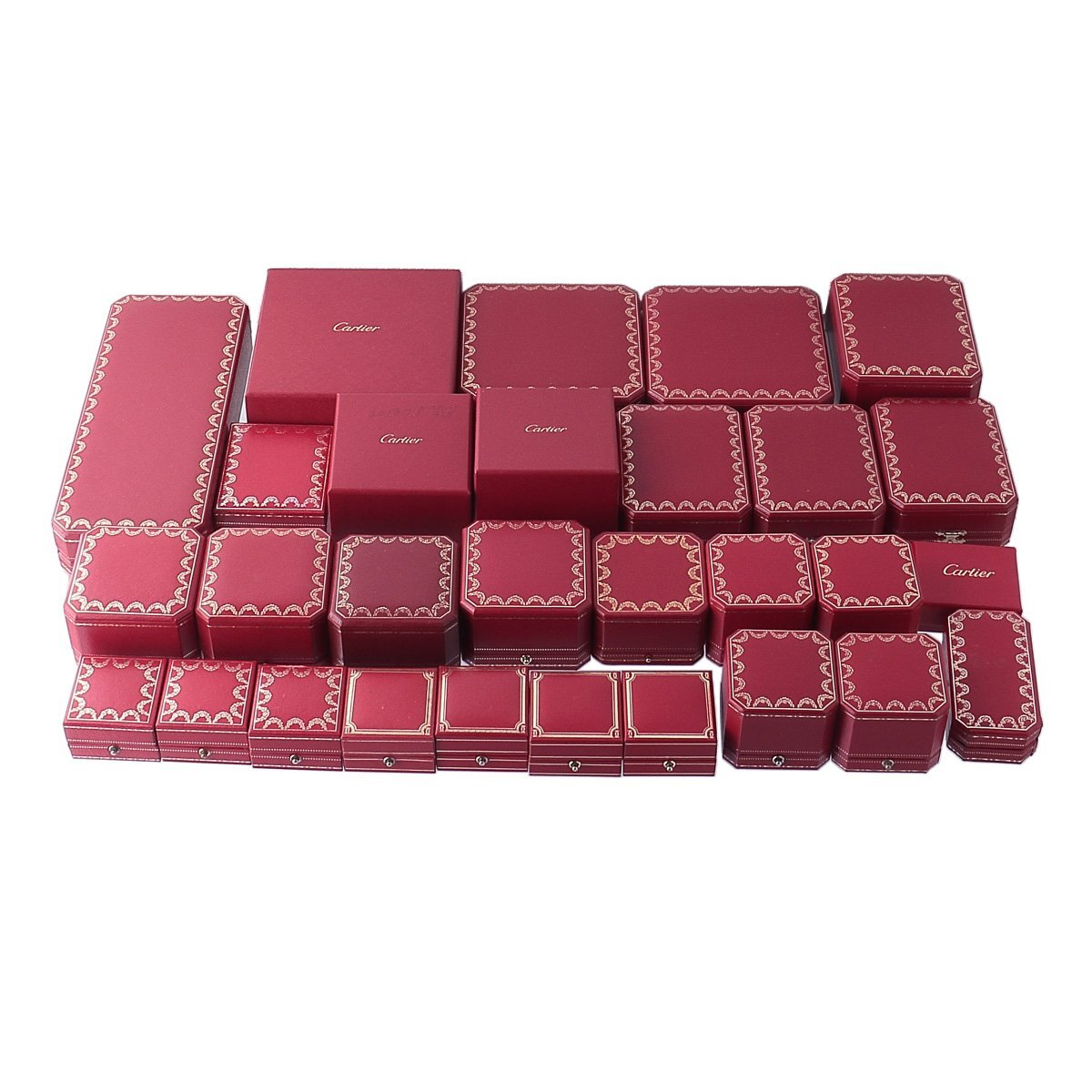 【1円スタート】カルティエ ジュエリー ネックレス リング ケース 箱 ボックス 29点まとめ売り Cartier【CA01】拍卖