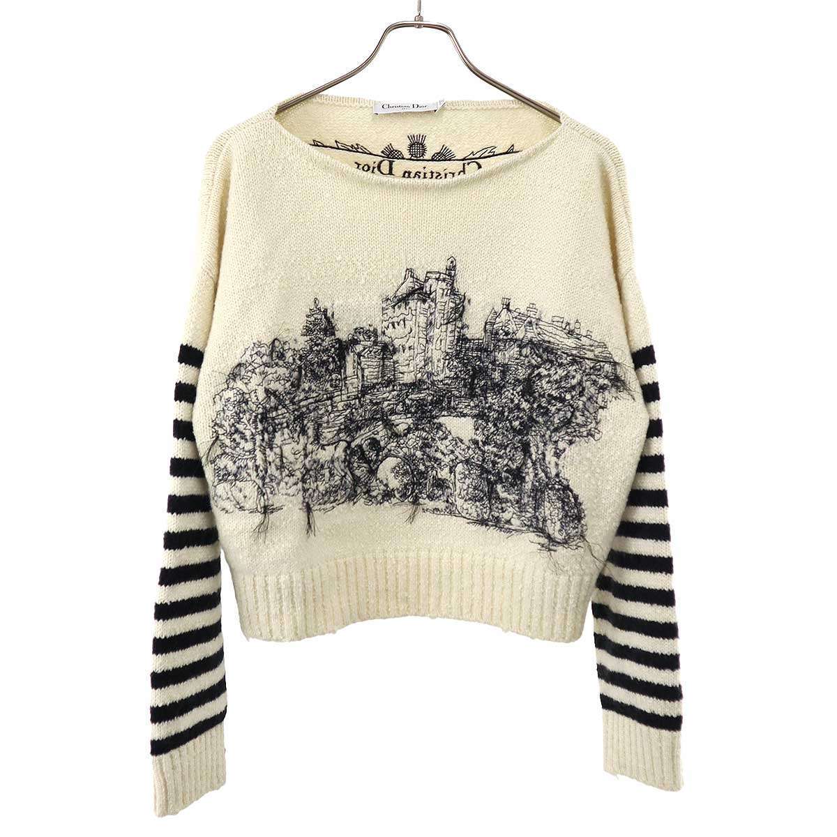 Christian Dior クリスチャンディオール トワル ドゥ ジュイ スコットランド ブレンドニットセーター アイボリー F38 ITJG5GYJDTAY拍卖
