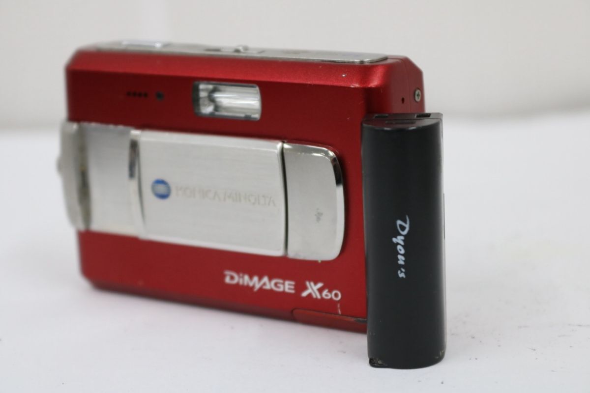 【返品保証】 ミノルタ Minolta Dimage X60 レッド バッテリー付き コンパクトデジタルカメラ e12023拍卖