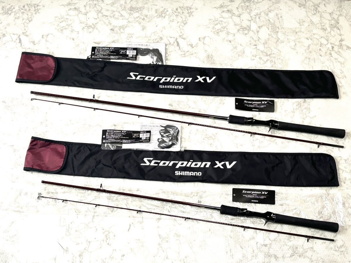 シマノ 21 スコーピオン XV 1652R-2・シマノ 21 スコーピオン XV 1581F-2:中古良品 スコーピオン XV 計2本セット拍卖