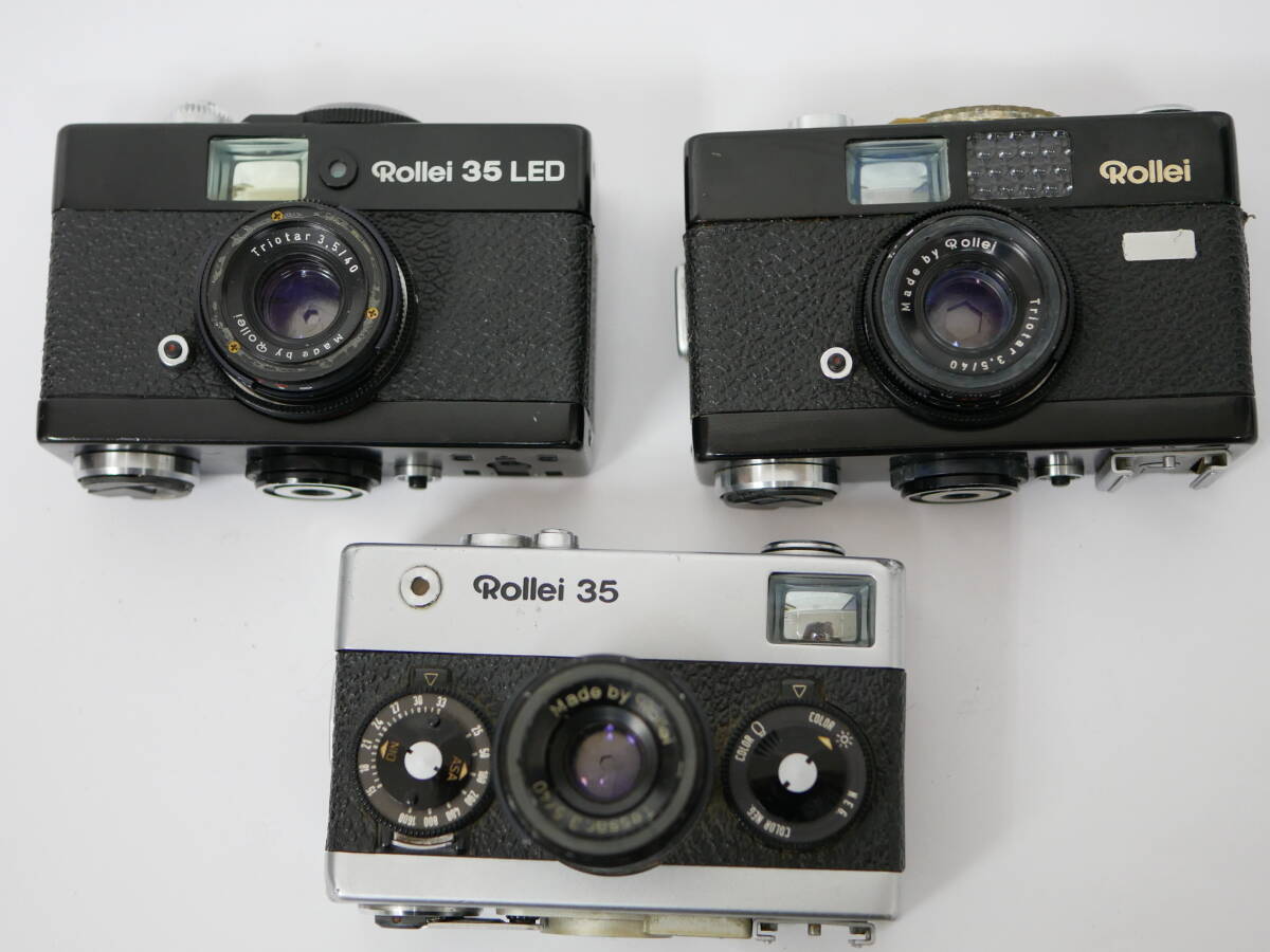 #2091 Rollei 3台まとめ 35 LED Toriotar 40mm F3.5 Tessar コンパクトフィルムカメラ ローライ拍卖