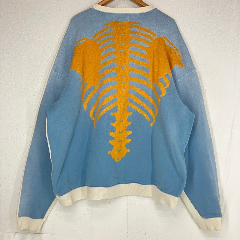 KAPITAL キャピタル KOUNTRY カントリー 骨 BONE プリント BIG スウェット トレーナー SIZE: FREE ホワイト MH632026041516拍卖