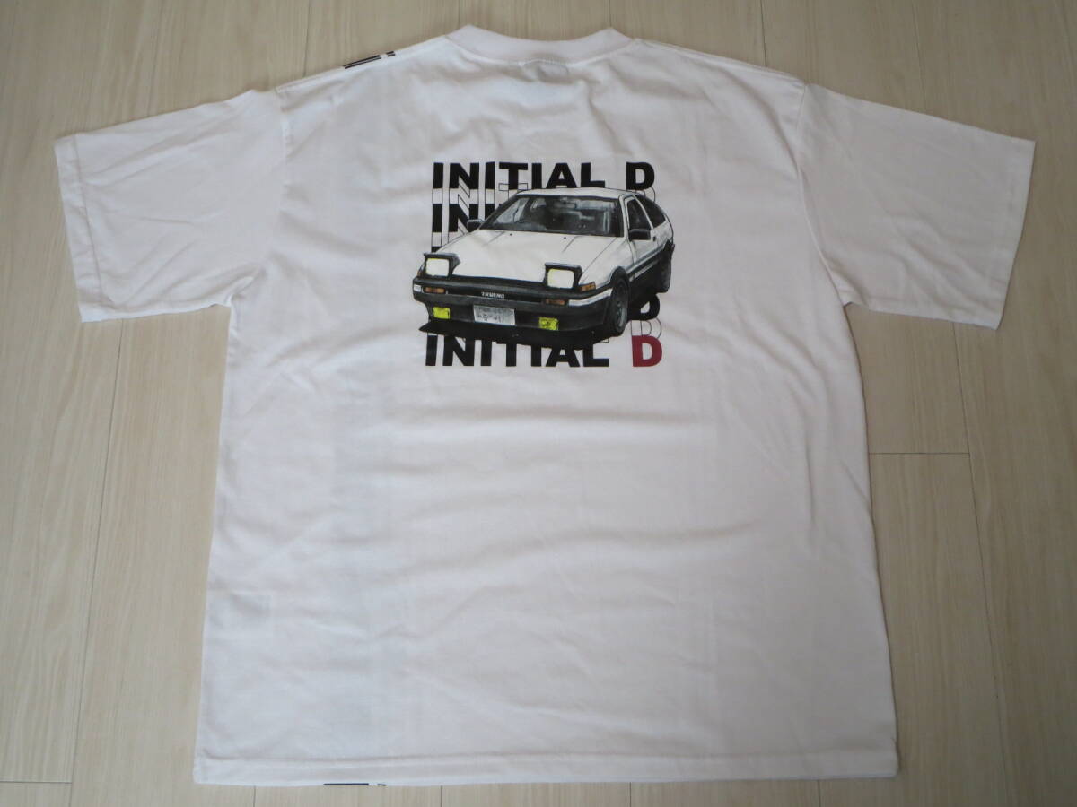 ロ 頭文字D 30th Anniversary × しまむら【Tシャツ】L ホワイト 藤原拓海 AE86 トヨタ スプリンター トレノ 藤原とうふ店拍卖