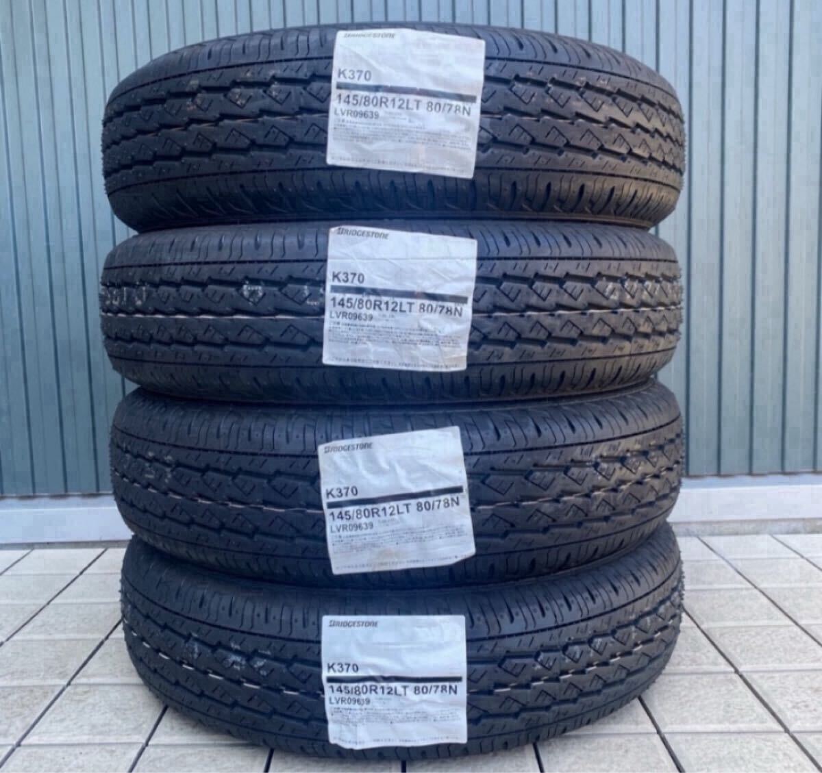 【2026年日本製】法人4本送料込み16700円~ 【領収書発行可】145R12 6PR【145/80R12 80/78N】ブリヂストンK370 軽トラ軽バン 車検対応拍卖