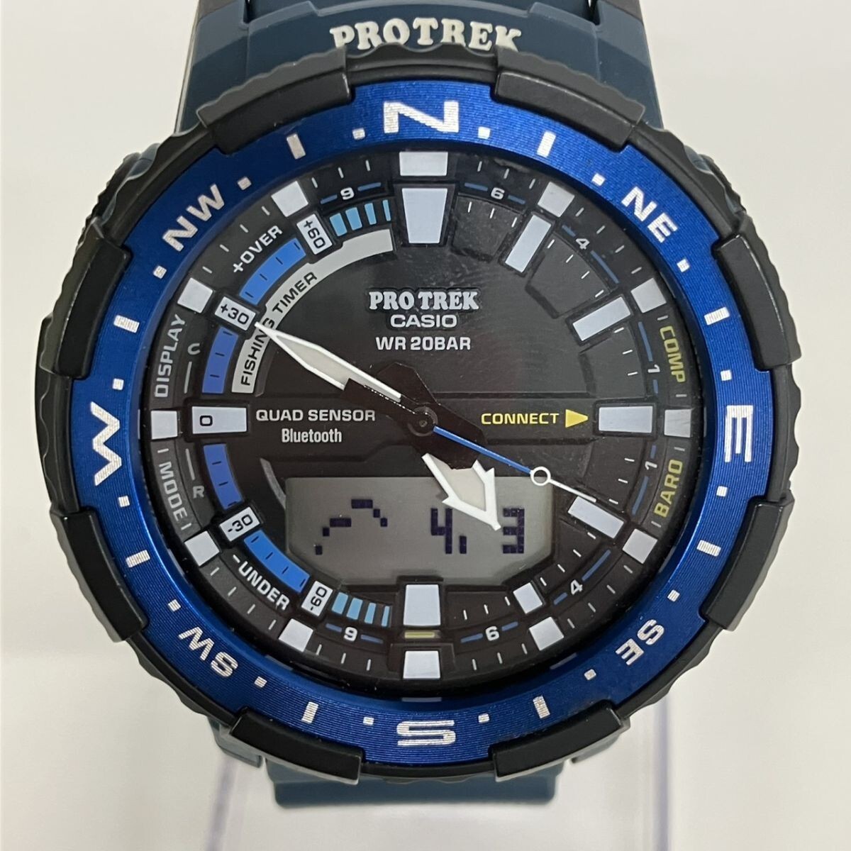P047-Z22-1083 箱付き腕時計 カシオ CASIO アウトドアギア PRO TREK プロトレック アングラーライン Angler Line PRT-B70 メンズ NA拍卖