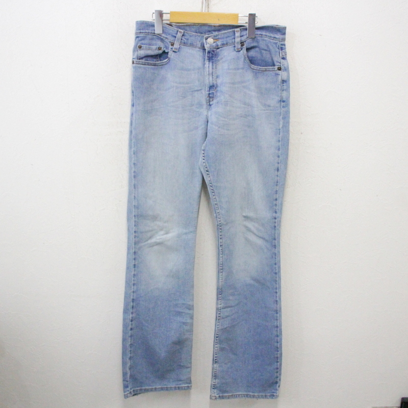 E343 90sビンテージ Levis リーバイス デニムパンツ ジーパン 515■1990年代製 表記Lサイズ レディース ブルー ブーツカット 古着 アメカジ拍卖