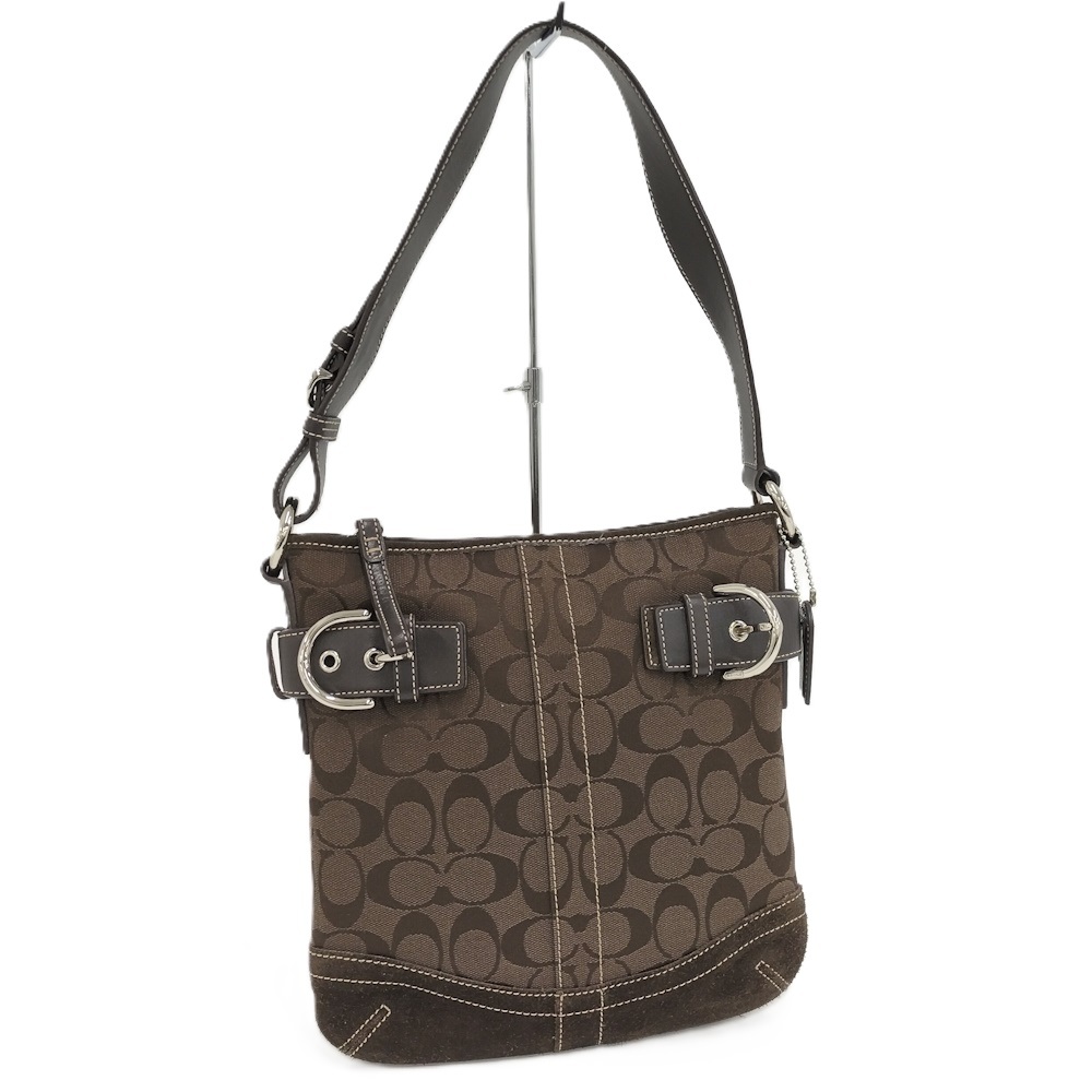 COACH ショルダーバッグ レザー キャンバス ブラウン F05M-3577拍卖