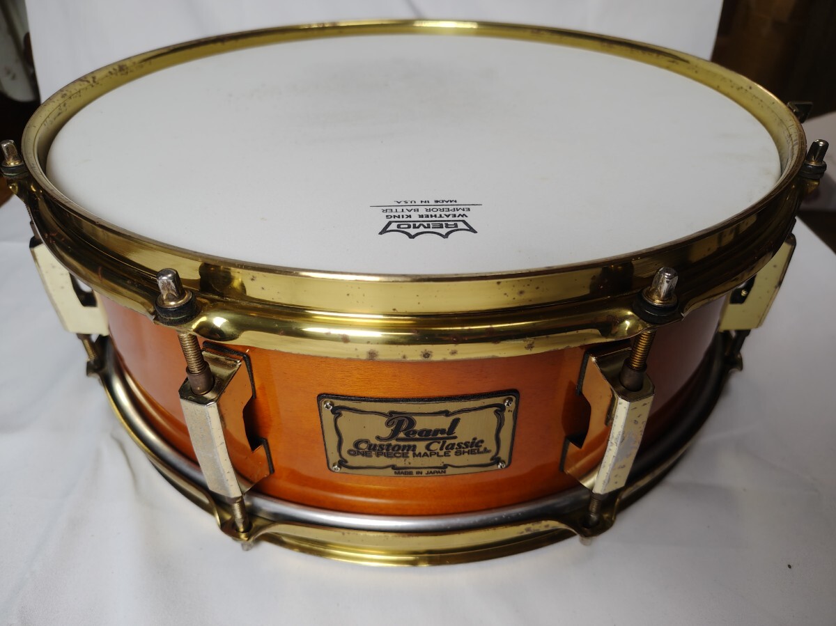 【ONE PIECE Maple】【ジャパン・ヴィンテージ】Pearl Custom Classic ONE PIECE Maple 14×5.5インチ拍卖