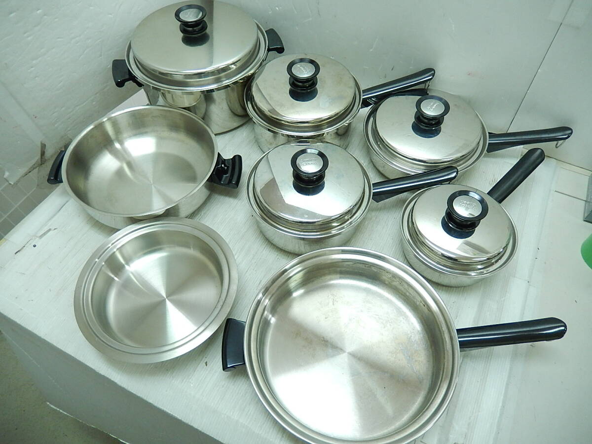 DK165■アムウェイ■QUEEN■鍋セット■両手鍋 片手鍋 フライパン シチューパン■計8点■(140拍卖