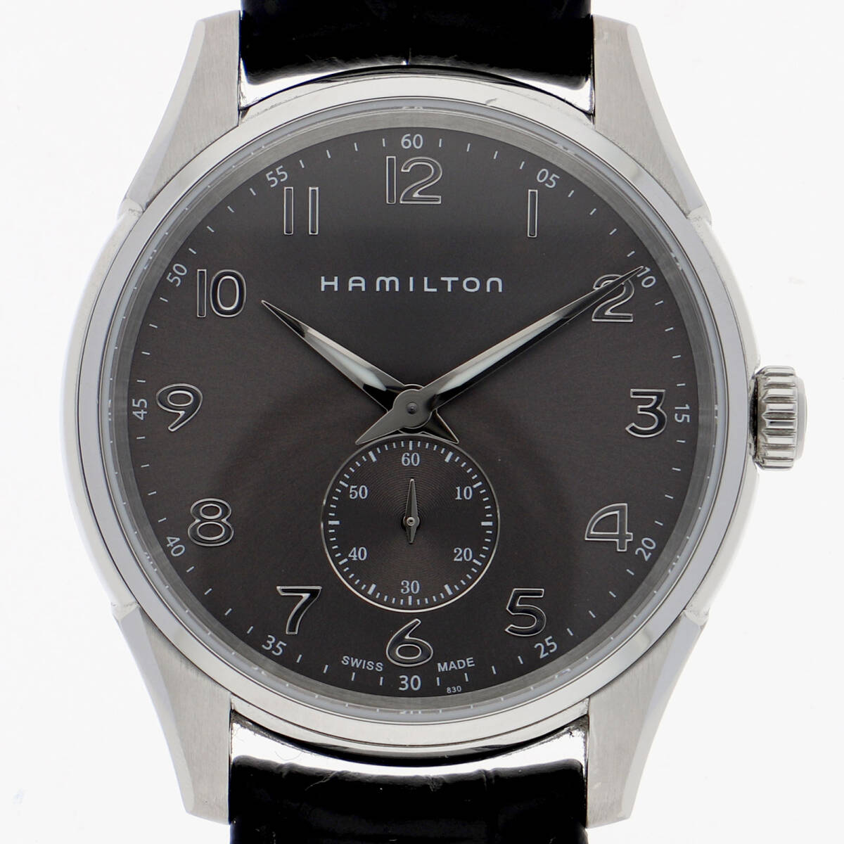 HAMILTON ハミルトン H38411783 ジャズマスター グレーダイヤル SS/レザー クオーツ メンズ【144370】拍卖