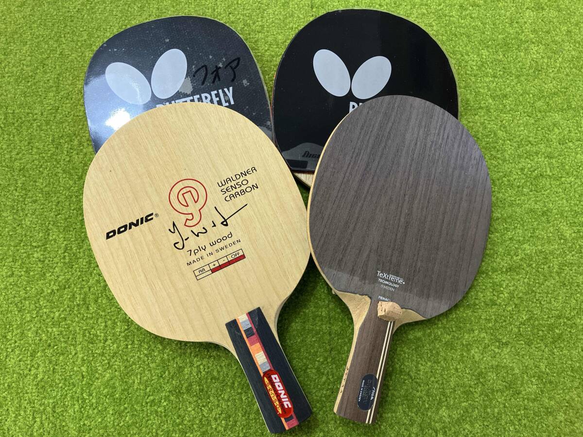 ジャンク DONIC WALDNER SENSO STIGA DYNASTY DARKER J-SPEED90 ドニック スティガ ダーカー 卓球 ラケット 4本セット拍卖