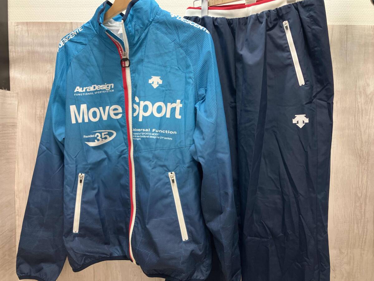 DESCENTE Move Sport デサント ウィンドブレーカー 上下セット Oサイズ ブルー ネイビー スポーツ 川崎港町 店舗受取可拍卖