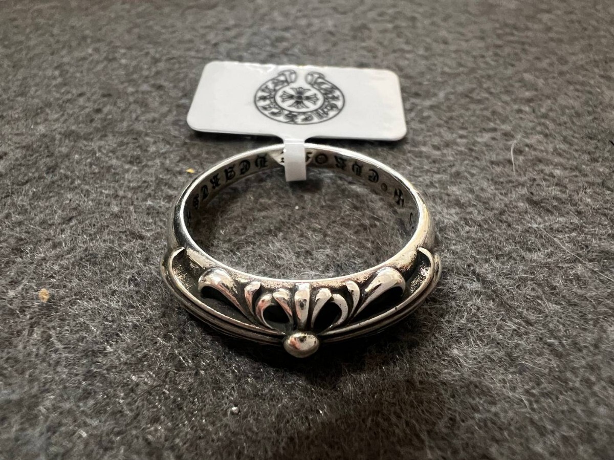 指輪 クロムハーツ アクセサリー 指周り61.78mm クロス メンズ リング シルバー925 ケース付き拍卖