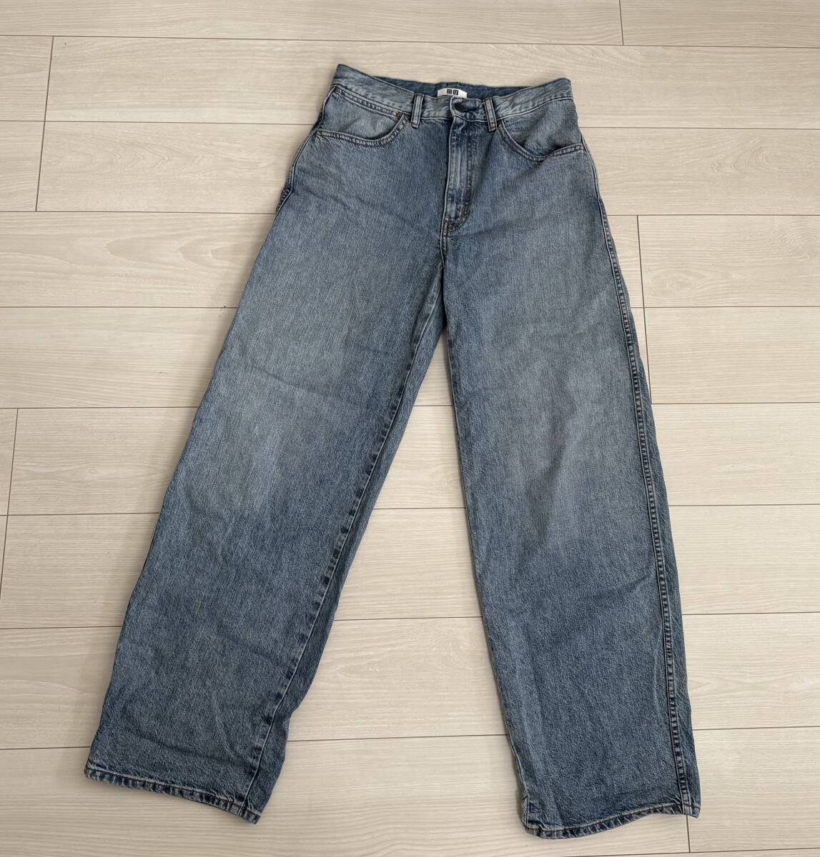 ★UNIQLO ユニクロ ワイドフィットカーブジーンズ デニムパンツ 27 カラー/62 BLUE 221-416280★拍卖