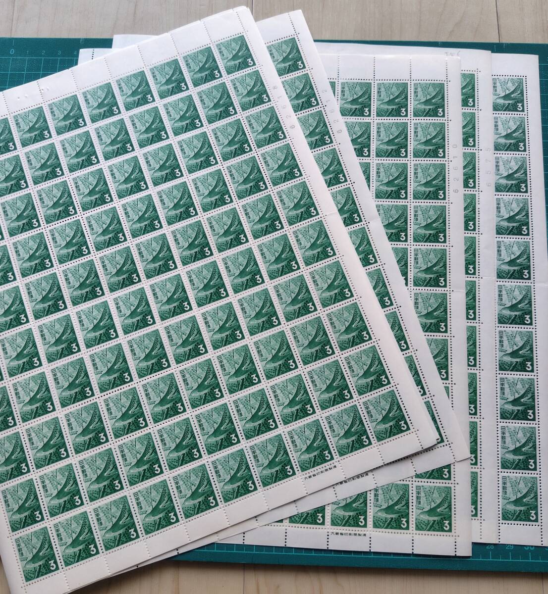 【未使用シート】旧ホトトギス3円 X 6シート 額面計1800円 <折らずに発送いたします> 拍卖