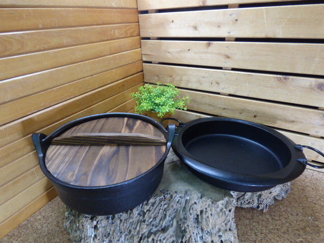も291【2点セット】南部鉄器 すき焼き鍋 煮込み鍋 クックエース 盛栄堂拍卖