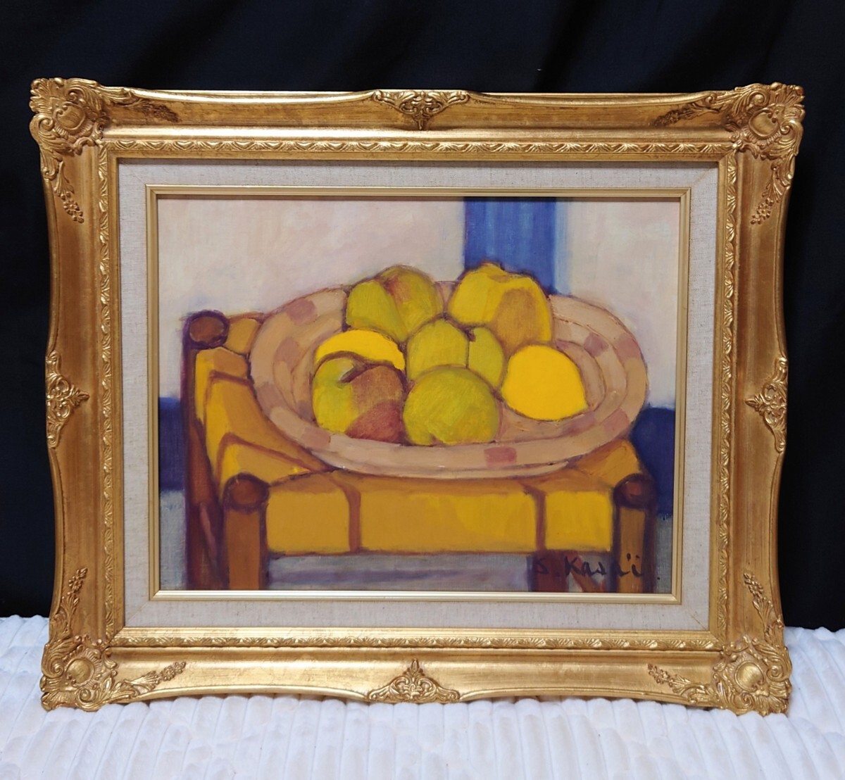 【真作】笠井誠一 F6号キャンバスに油彩 静物画 検)熊谷守一 小杉小二郎拍卖