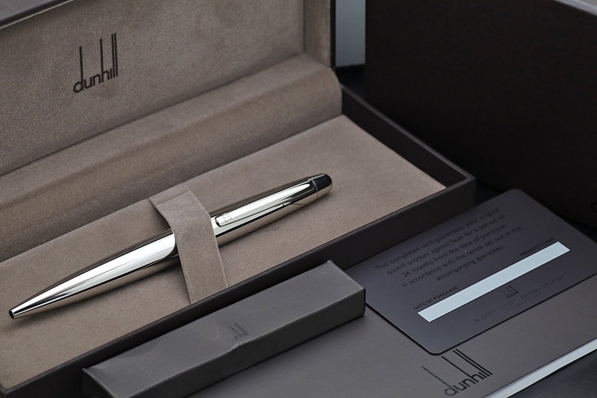 超美品 dunhill ダンヒル AD1800 ツイストボールペン 箱保取レフィル 筆記テスト済拍卖