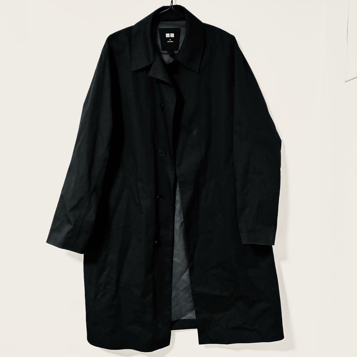 UNIQLO ブロックテックステンカラーコート Mサイズ 黒 ユニクロ ブラック拍卖