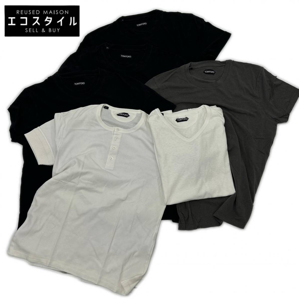 1円 TOM FORD トムフォード まとめ売り クルーネック Tシャツ 計6点 メンズ拍卖