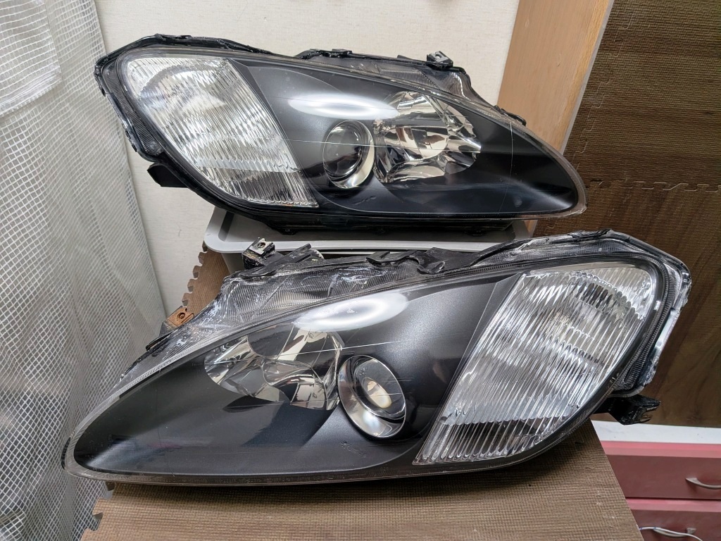 良品 黄ばみ無し HONDA AP1 AP2 S2000 前期 純正 HID 左右 ヘッドライト KOITO 100-22312 ZJ コーティング ① ジャンク拍卖