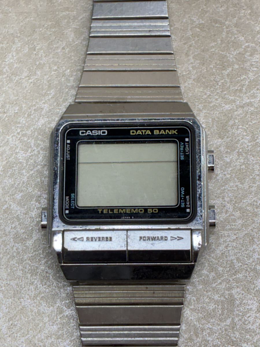 Y289★ 腕時計 CASIO DATA BANK DB-500 ヴィンテージモデル 1980年代 希少 データバンク スクエア デジタル 時計 日本製拍卖