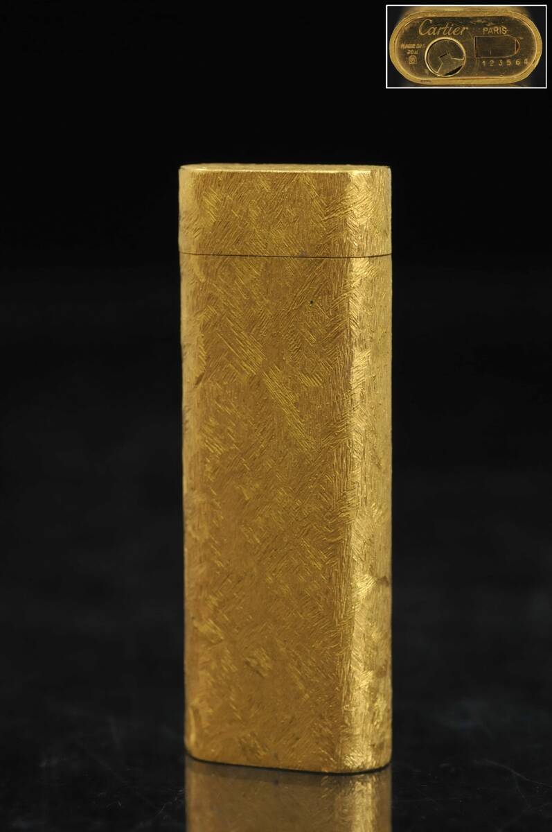 Cartier カルティエ ゴールド 総柄 オーバル ローラー式 ガスライター 箱無し 中古品 喫煙具 32260346-1拍卖