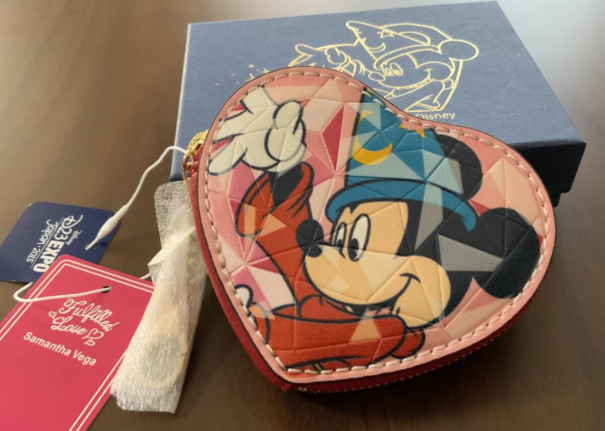 未使用品 サマンサベガ Samantha Vega ディズニー ミッキーマウス 財布 小銭入れ ハート型拍卖