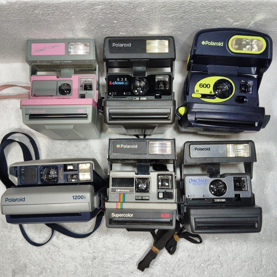 Polaroid cool cam ピンク他 インスタントカメラ 6台まとめ 600 635 636 1200i拍卖