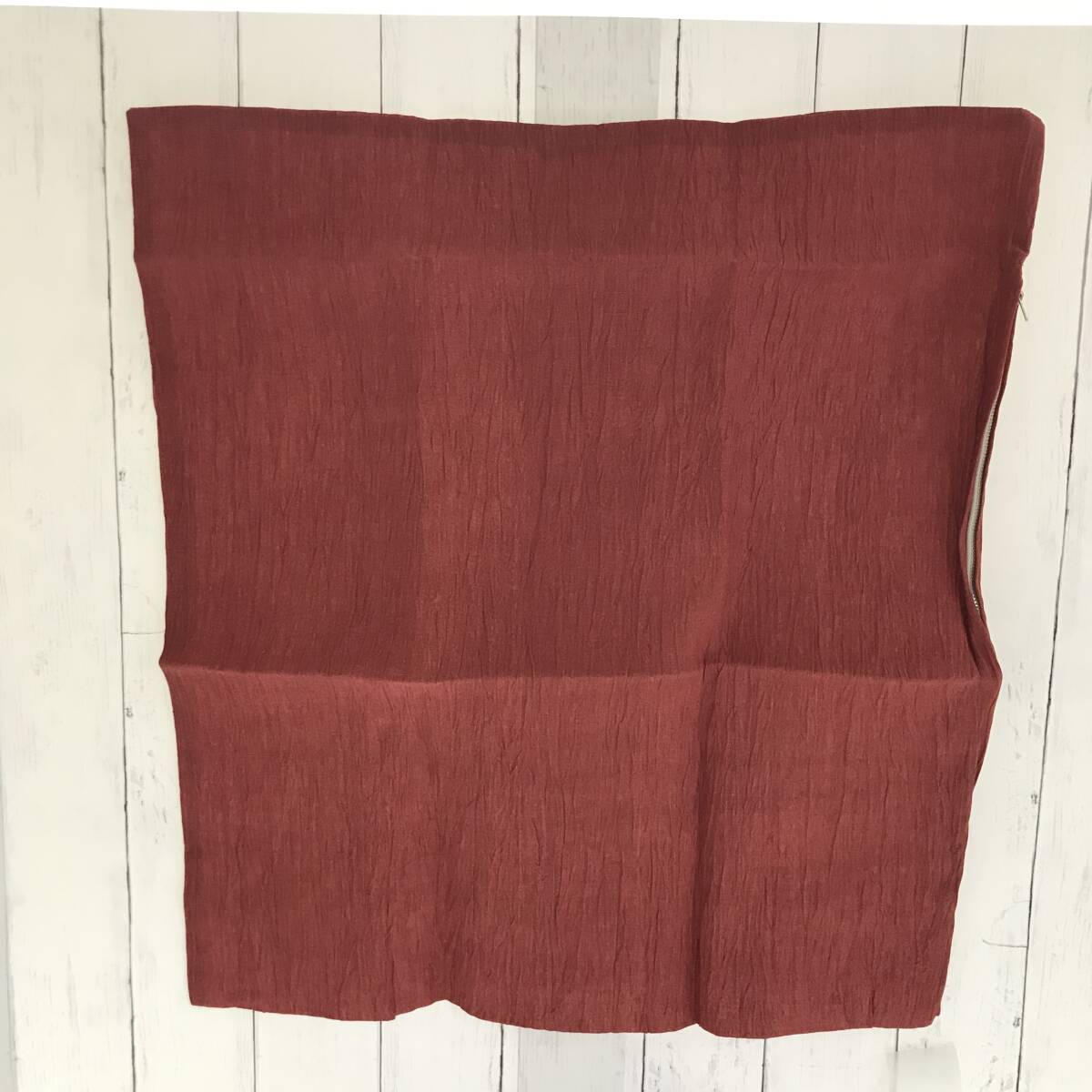 八端判 座布団カバー 59cm×63cm えんじ色 臙脂色 赤 紅 日本製 近江縮 麻100% KW拍卖