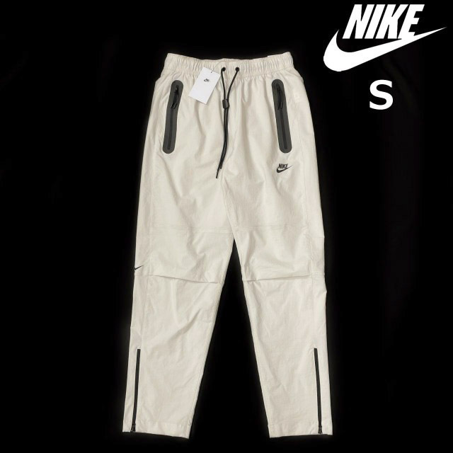 1円~!売切!【正規新品】NIKE◆TECH WOVEN PANTS◆パンツ ロング US購入 ロゴプリント 2021年モデル HM8241-104(S)ベージュ 180814-B-63拍卖