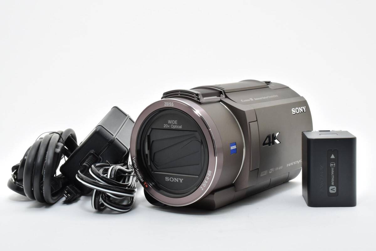新品級 Sony FDR-AX45A TI ブロンズブラウン バッテリー&チャージャーセット拍卖