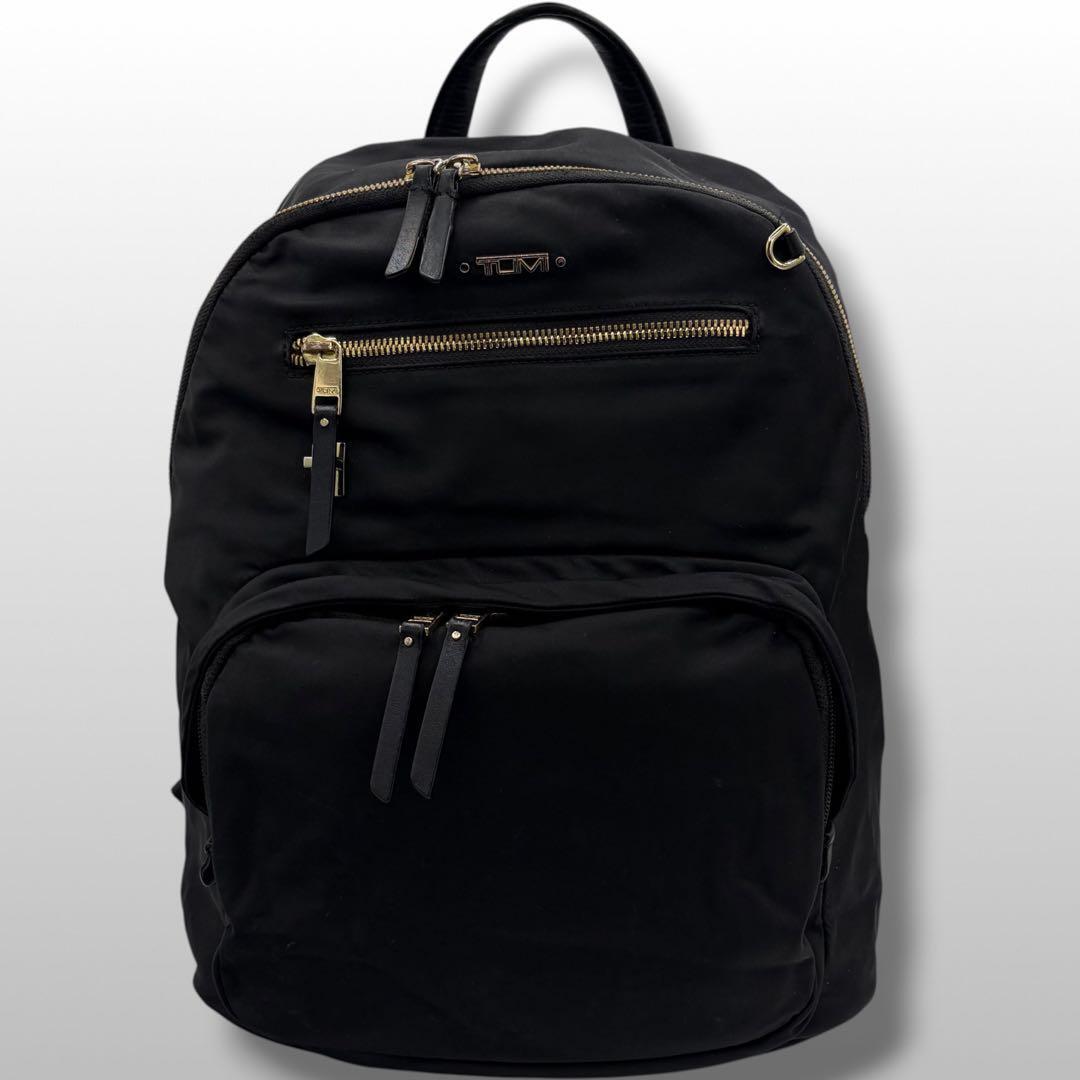 TUMI トゥミ リュック バックパック ナイロン 黒 ブラック ゴールド金具拍卖