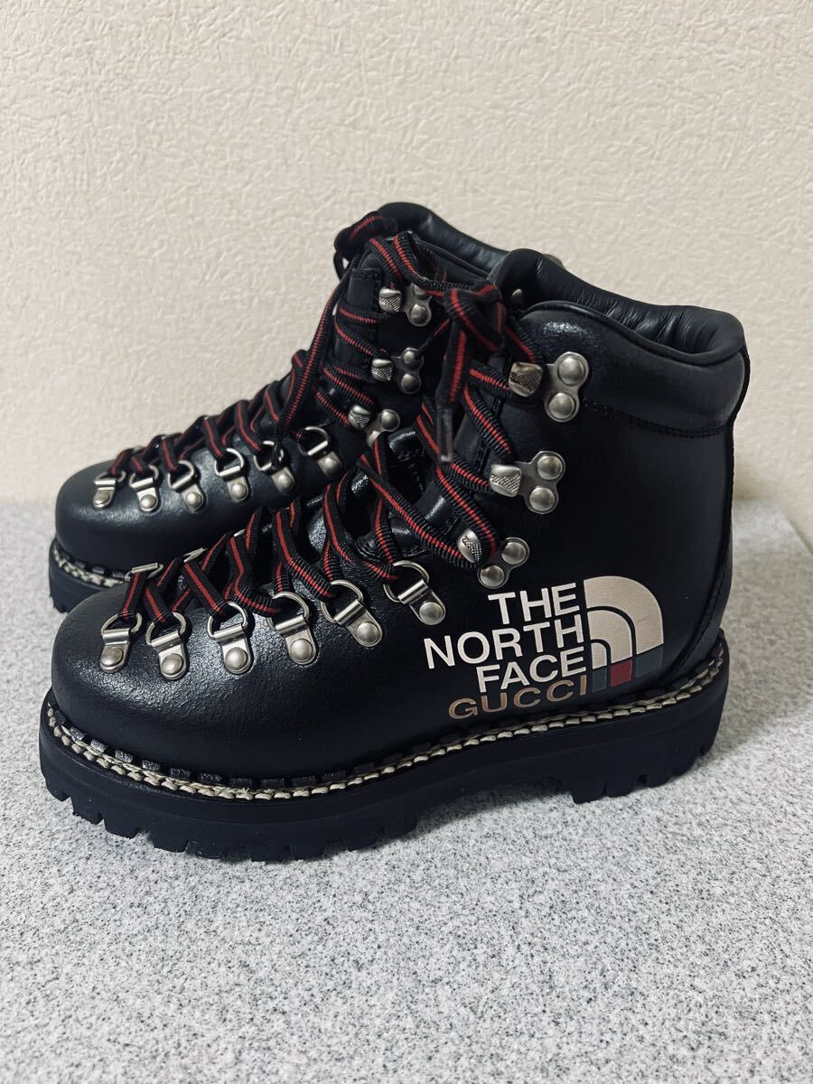 新品未使用のGUCCI X THE NORTH FACEのレザーマウンテンブーツです。 グッチ ノースフェイス サイズ34拍卖