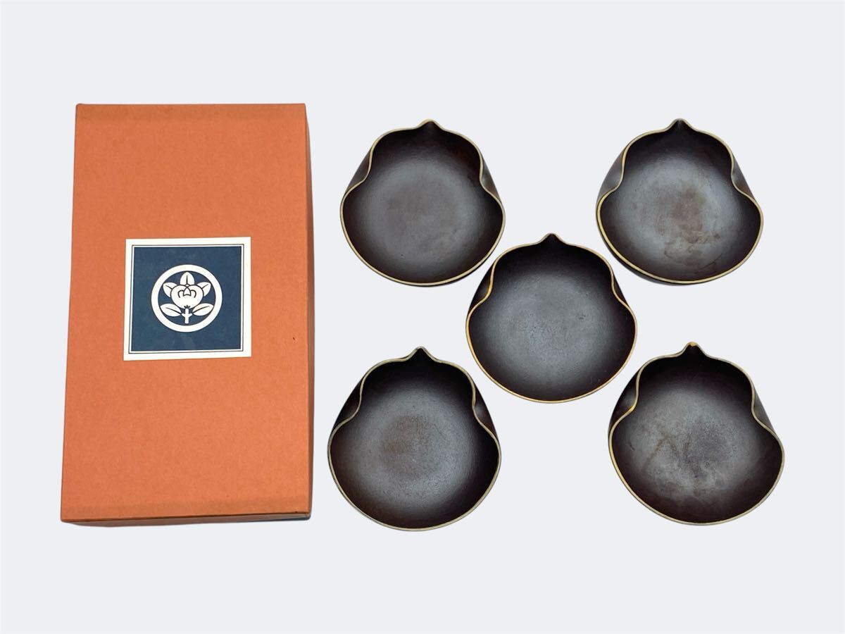 たち吉 瓢型 珍味入 5客 陶器 小皿 豆皿 箱付 和食器 〇自宅保管品拍卖