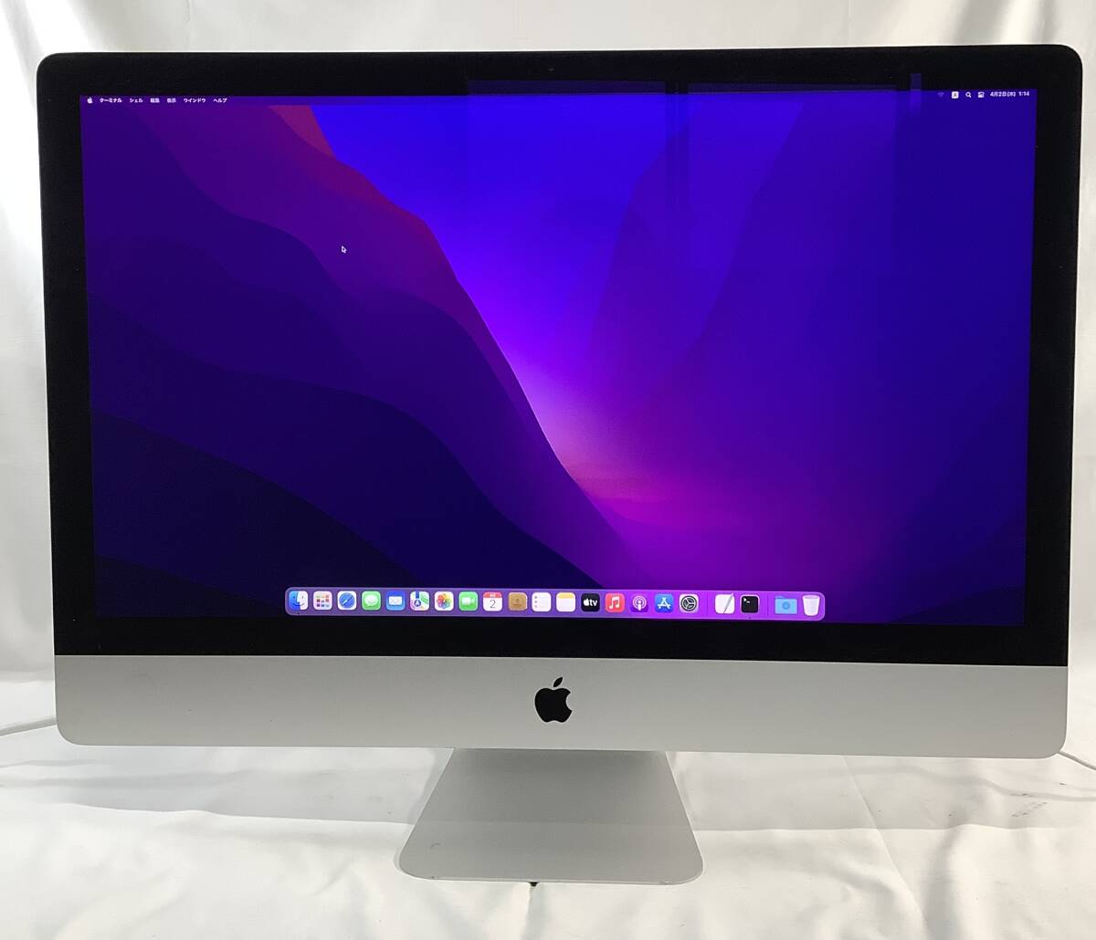 K80401313 Apple iMac A2115 1点 (CPU i7-10700K/メモリ 72GB/ストレージ 1TB/27インチ 5120x2880)【通電OK、AC付き】080507拍卖