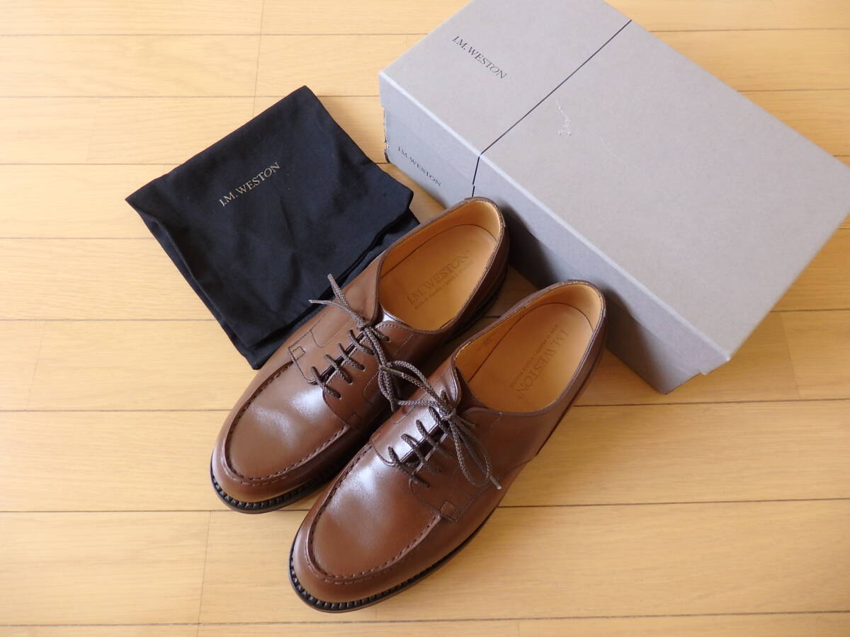 ☆希少! 旧ロゴ ロシアンカーフ J.M.WESTON J.M.ウエストン ゴルフ TAN RUSSIAN 71/2D☆拍卖