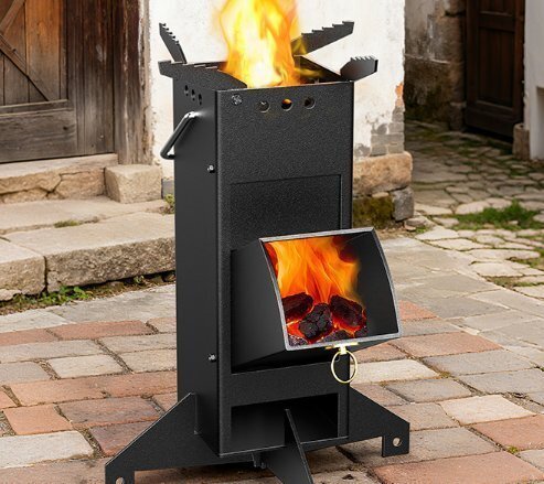 新品 薪ストーブ屋外折りたたみロケットストーブ小型薪ストーブ炊事キャンプ暖房ストーブ装備です拍卖